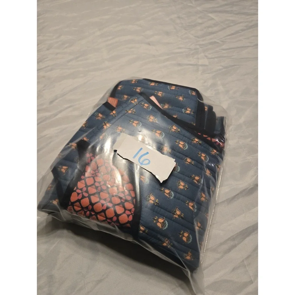 Ratan Jaipur Handmade Reversible Quilted Vest Cotton 11Y Blue Coral India Pocket